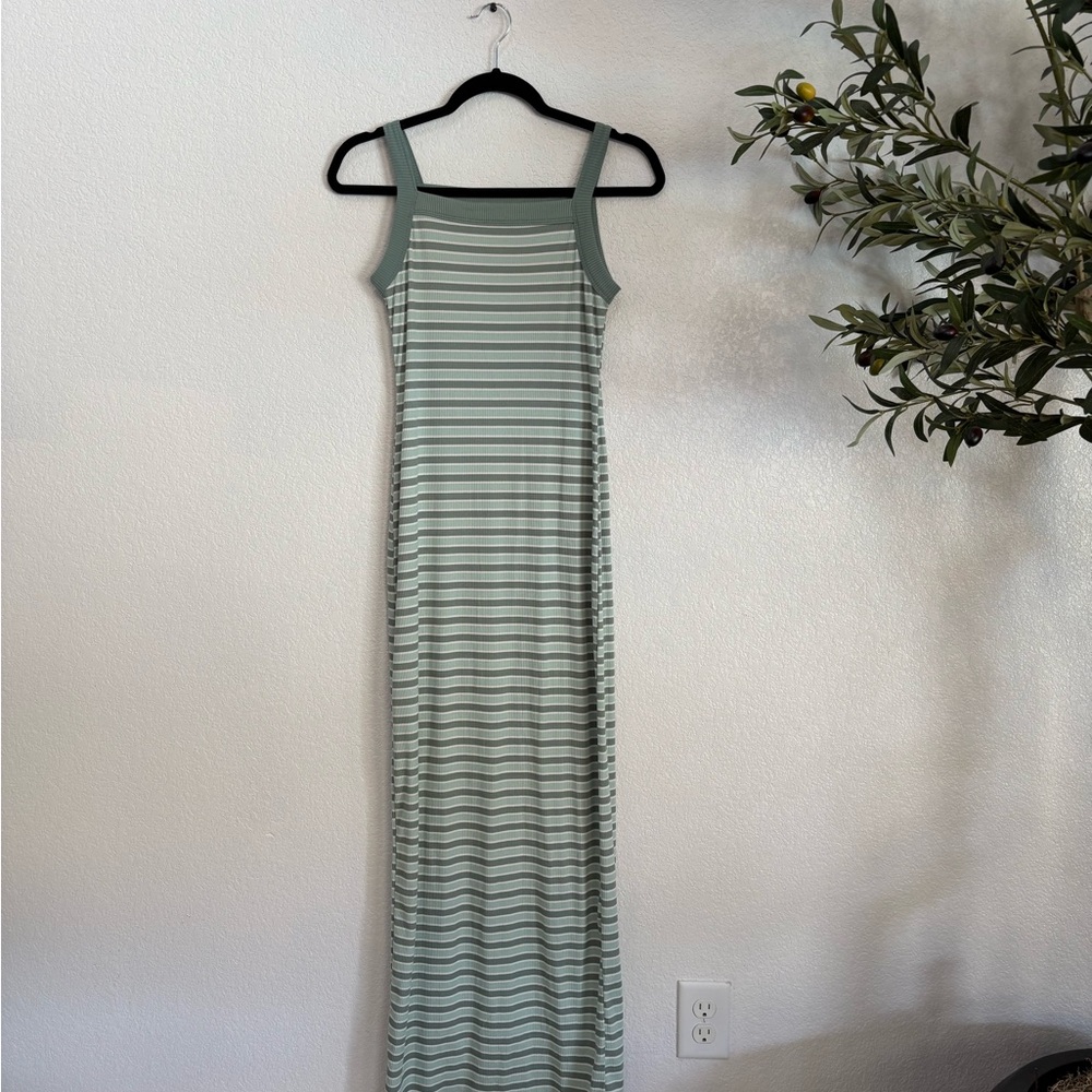 Striped Green Maxi Dress